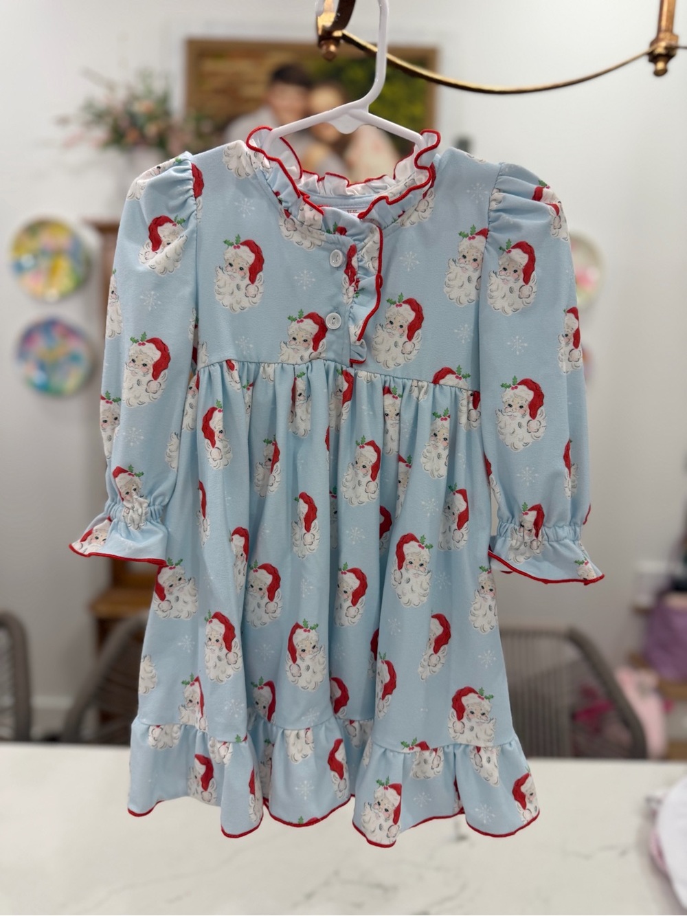 Light Blue Swoon Baby Santa Nightgown